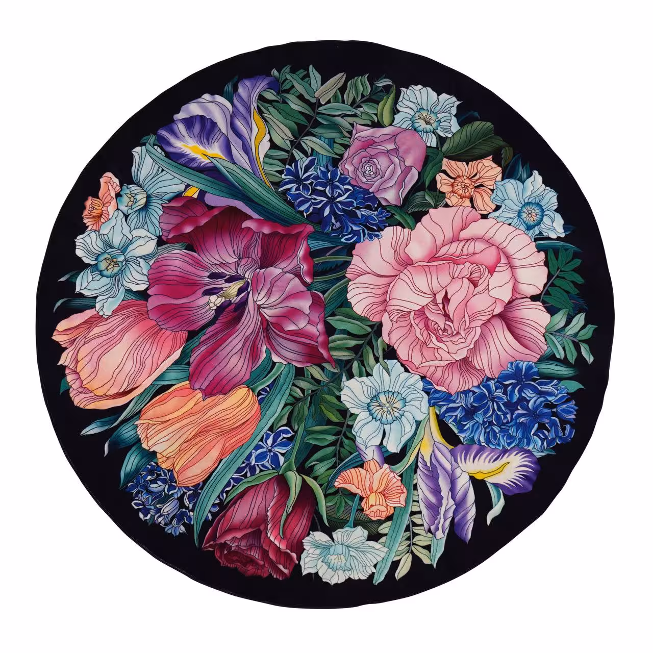 فرش گرد طرح 300217 تمام رنگ 700 شانه