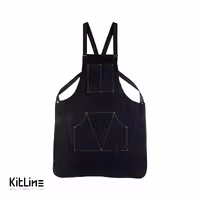 پيشبند جين بلند 5 جيب طرح مثلث تک فرم مدل کاترين