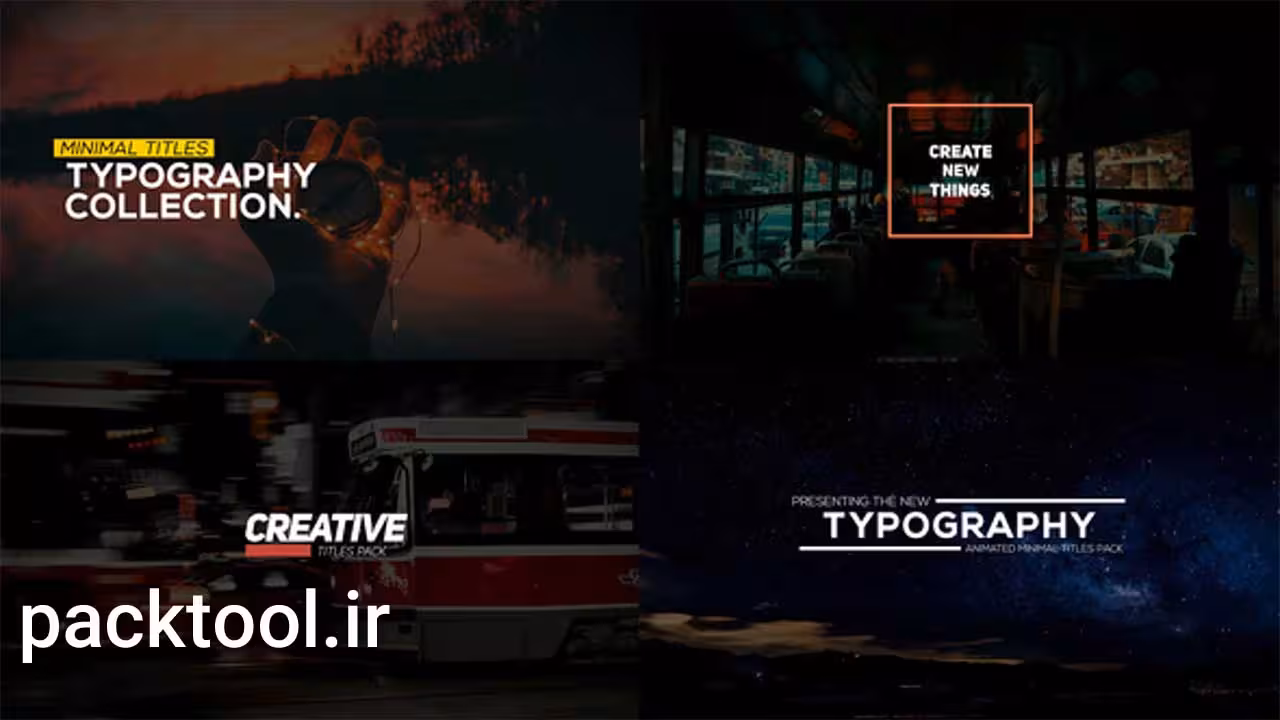 دانلود پروژه آماده پریمیر پک تایپوگرافی متحرک Animated Typography Pack - پک تول