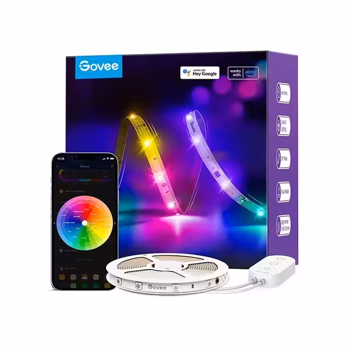 GoVee RGBIC Basic Wi-Fi   Bluetooth LED Strip Lights – 10m