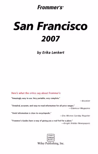 خرید و دانلود نسخه کامل کتاب Frommer's San Francisco 2007 (Frommer's Complete)