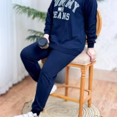 هودی و شلوار پنبه تو کرکی مدل TOMMY JEANS - کد 239 -