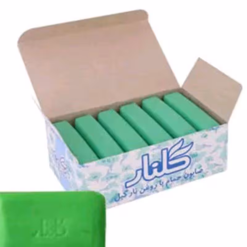 صابون گلنار سبز بسته بندی