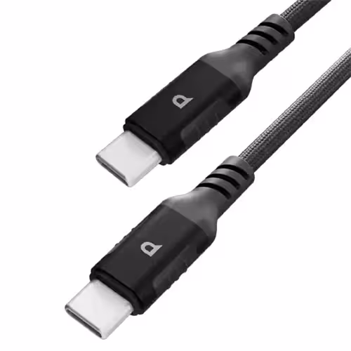 کابل فست شارژ USB-C به USB-C پاورولوژی 60 وات مدل PCAB020LGY طول 1.2 متر