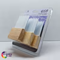 ابزار پتینه شیار زن فلزی دسته چوبی 8115 (3عددی)