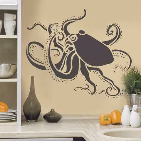 شابلون دیواری هشت پا کد 349