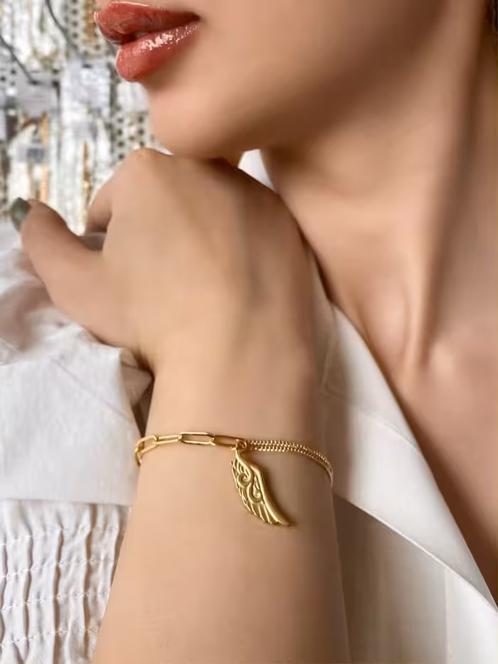 دستبند استیل مدل بال پرواز