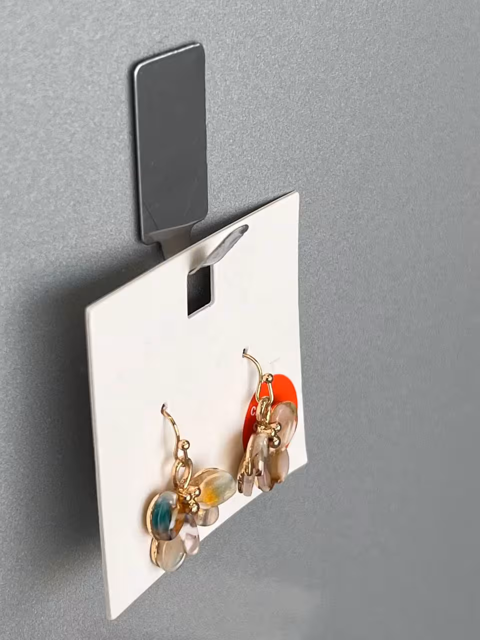 گوشواره گل شیشه ای رنگارنگ
