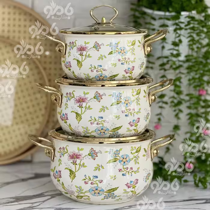 قابلمه لعابی 3سایز گلدار 179