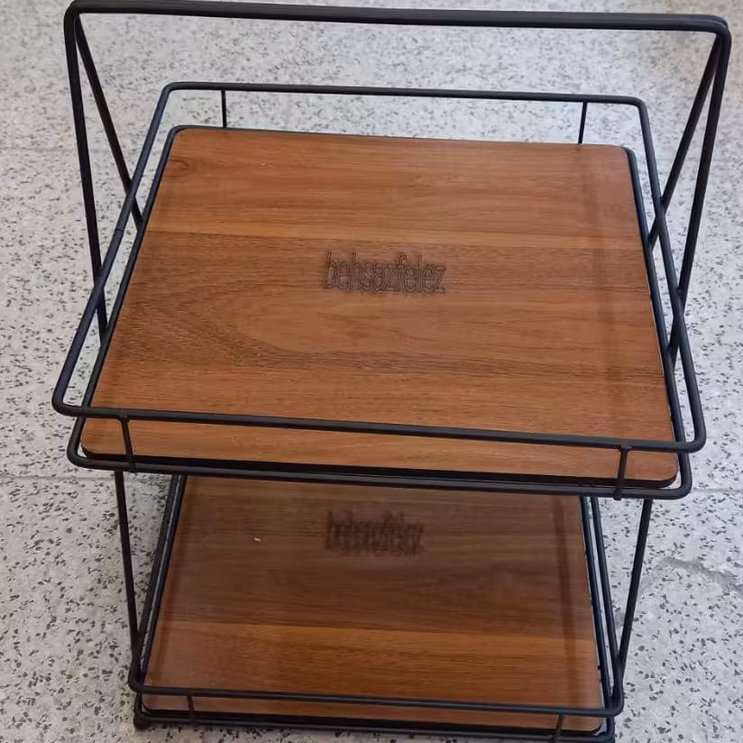 شلف رومیزی مربع 2 طبقه