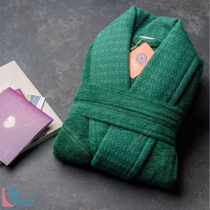 حوله تن پوش پیچازی رنگ یشمی