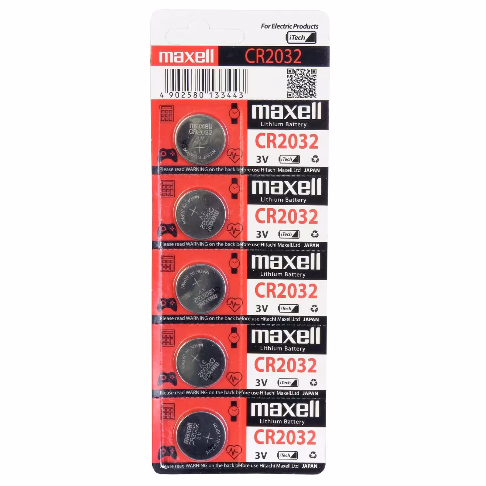 باتری سکه ای مکسل بسته 5 عددی مدل maxell cr2032