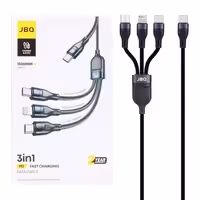 کابل تبدیل فست شارژ سه کاره جی بی کیو مدل CA-533 به طول 1.5 متر