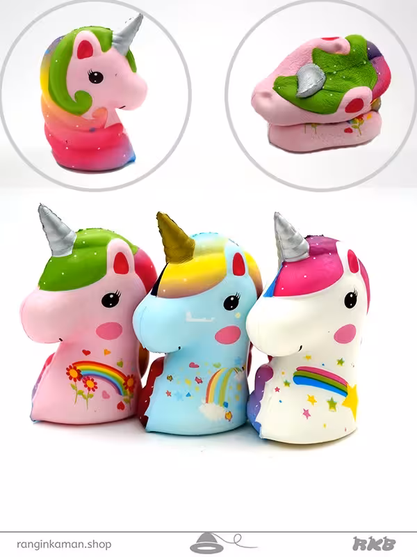 اسکویشی کله یونیکورن Unicorn head squishy