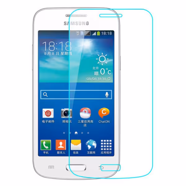 گلس استار 2 پلاس بی رنگ و شفاف G350 یا محافظ صفحه نمایش شیشه ای Glass Screen Protector samsung Star 2 plus / G350E