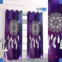 پرده تصویری طرح بنفش برند پرنا