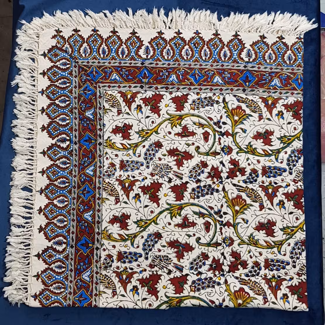 سفره قلمکارمستطیل ممتازباغ انگور2متری