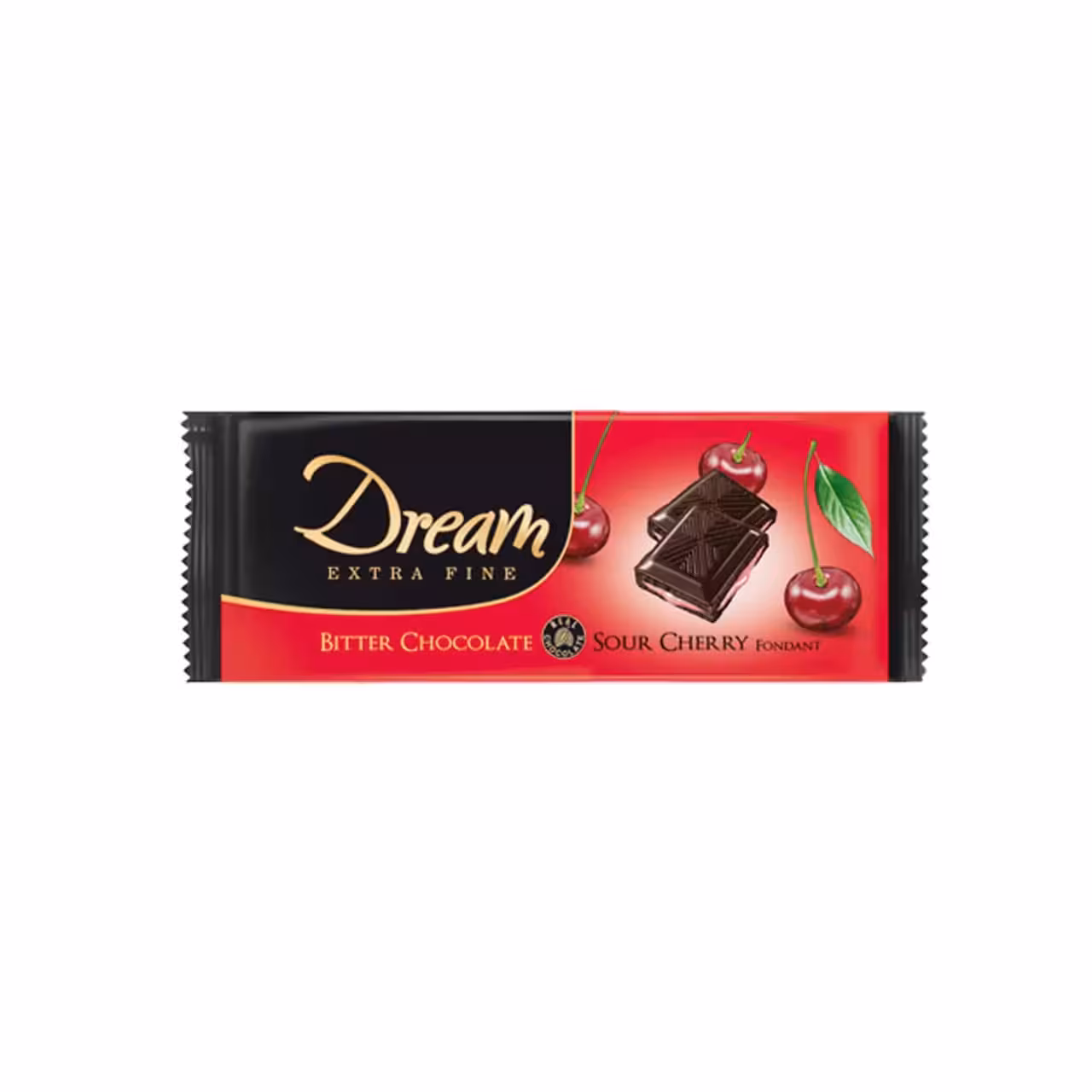 شکلات تلخ با فوندانت آلبالویی دریم شیرین عسل – 100 گرم