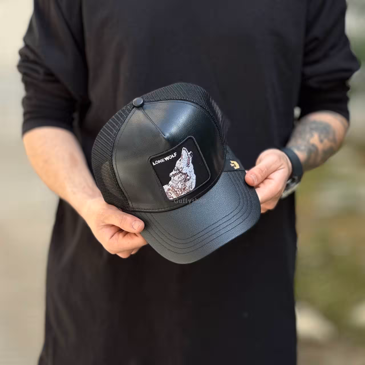 کلاه گورین lone wolf چرم