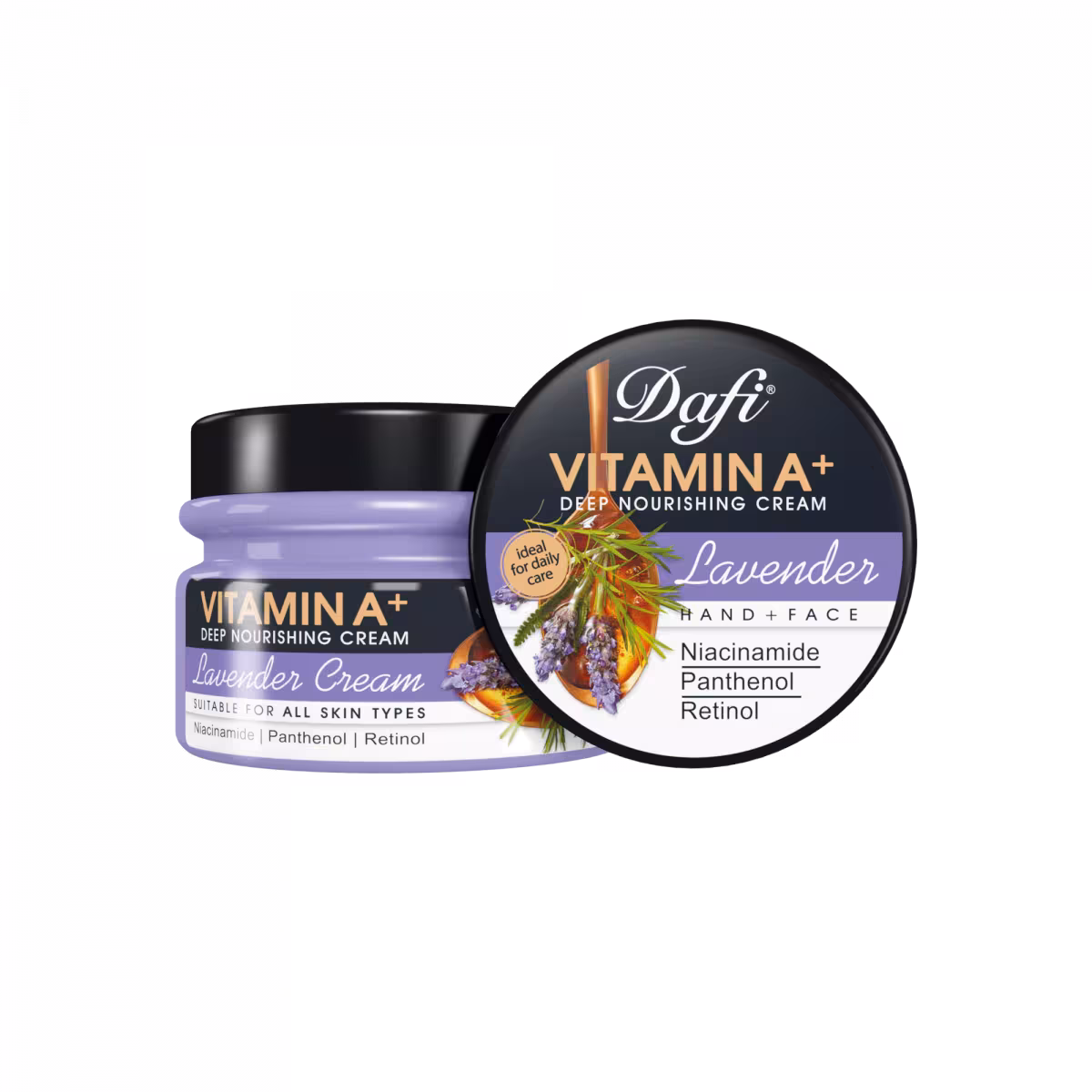 کرم مرطوب کننده دست و صورت اسطوخودوس حاوی ویتامین A دافی