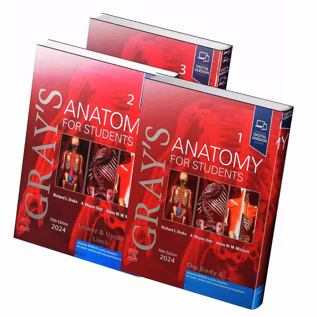آناتومی گری 2024 سه جلدی زبان اصلی Gray’s Anatomy for Students (5th edition) 2024