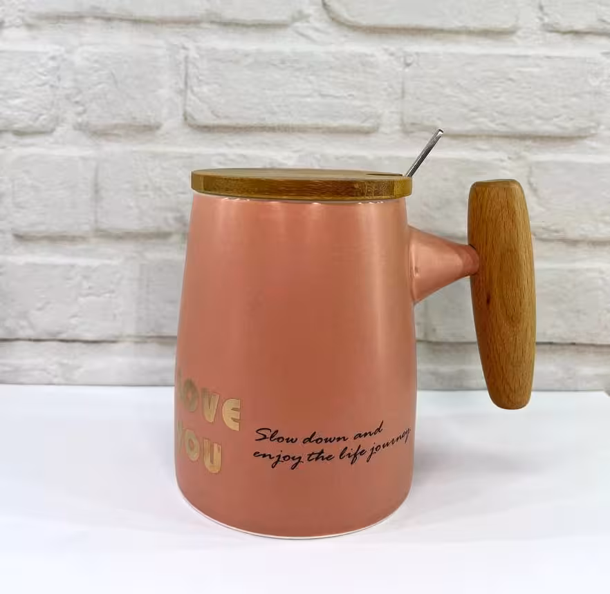 ماگ سرامیکی دسته بامبو