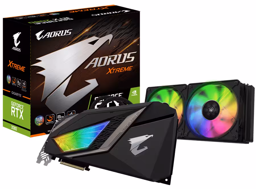 کارت گرافیک گیگابایت مدل AORUS GeForce RTX 2080 XTREME WATERFORCE  با حافظه 8 گیگابایت