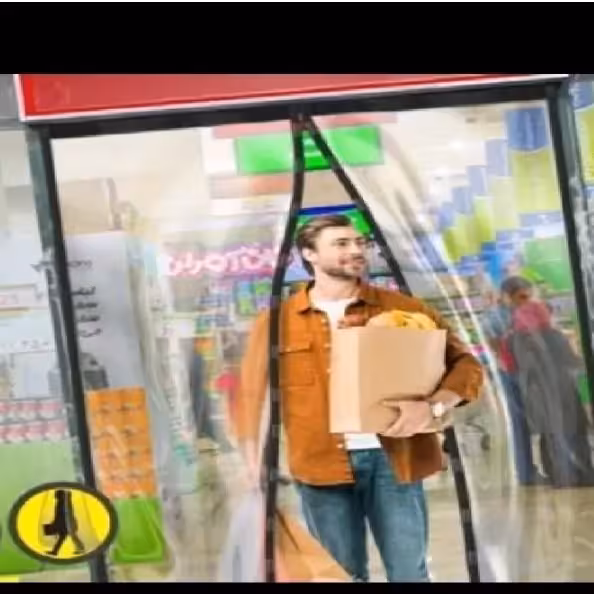 پرده نایلونی130در230 س مگنتی مغناطیسی ضمانتی  پلاستیکی آهنربایی طلقی درب آهنربادار