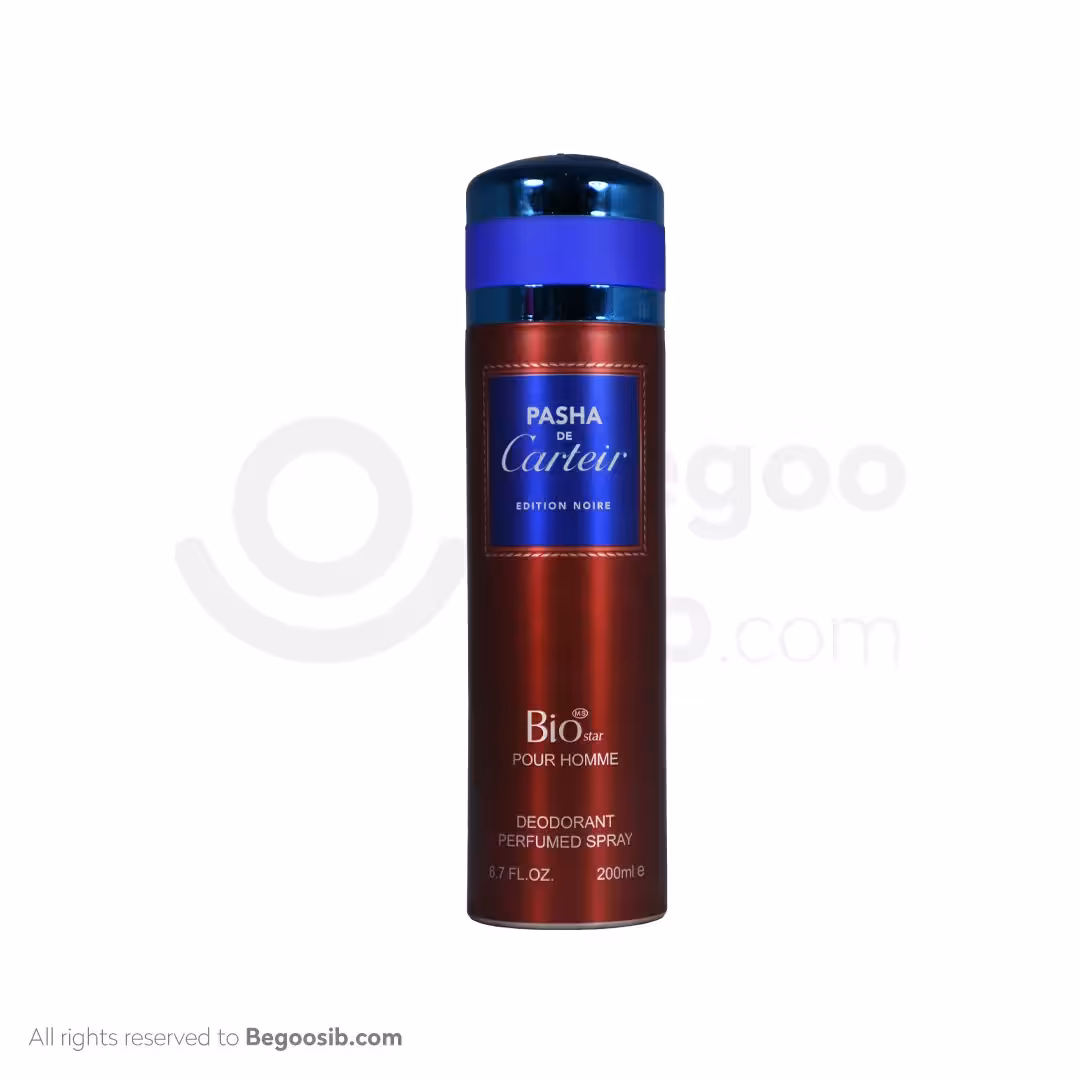 اسپری بدن مردانه بیو استار Cartier Pasha حجم 200 میلی لیتری
