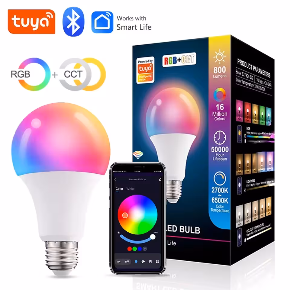 لامپ هوشمند 10 واتی RGB CCT برند تویا Tuya