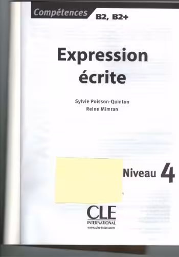 خرید و دانلود نسخه کامل کتاب Expression écrite : Niveau 4 B2