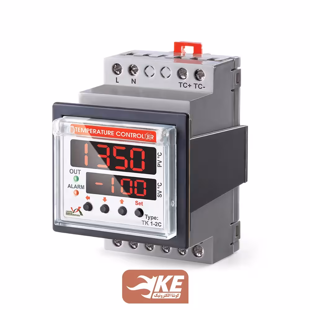 ترموستات ریلی-تابلویی 1350 درجه دو رله برنا الکترونیک مدل TK1-2C