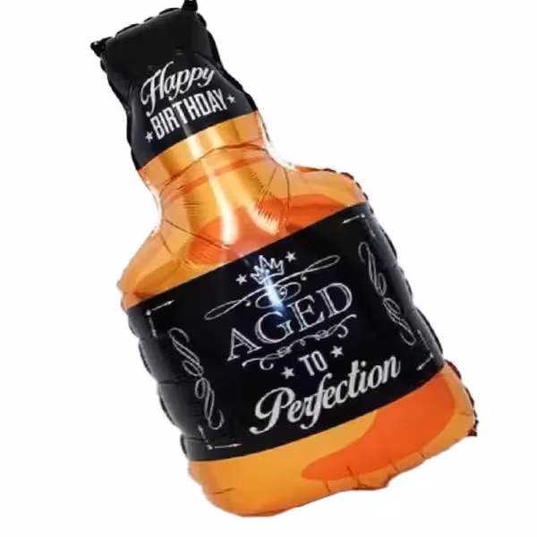 بادکنک فویلی طرح شیشه ویسکی