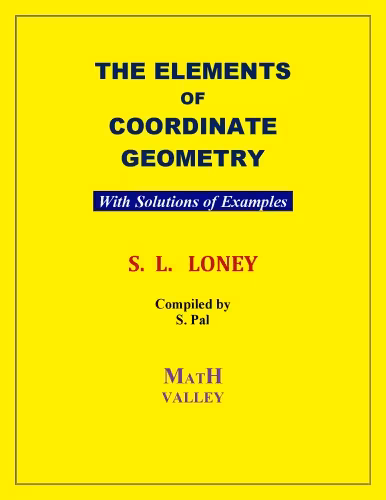 خرید و دانلود نسخه کامل کتاب S L Loney s Coordinate Geometry with Solutions of Examples Math Valley