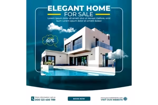 قالب پست اینستاگرام مشاوران املاک – حرفه‌ای و آماده!