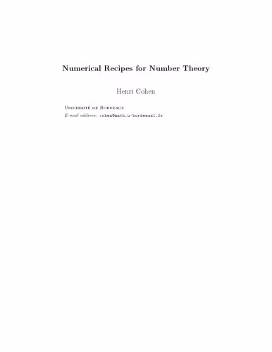 خرید و دانلود نسخه کامل کتاب Numerical Recipes for Number Theory