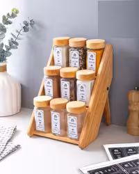 سرویس جا ادویه چوبی 9 تایی استنددار 2حالته (تهران(پیک)-شهرستان(تیپاکس))