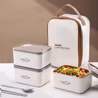 ظرف سه تایی نگه دارنده غذا ،لانچ باکس وارداتی
