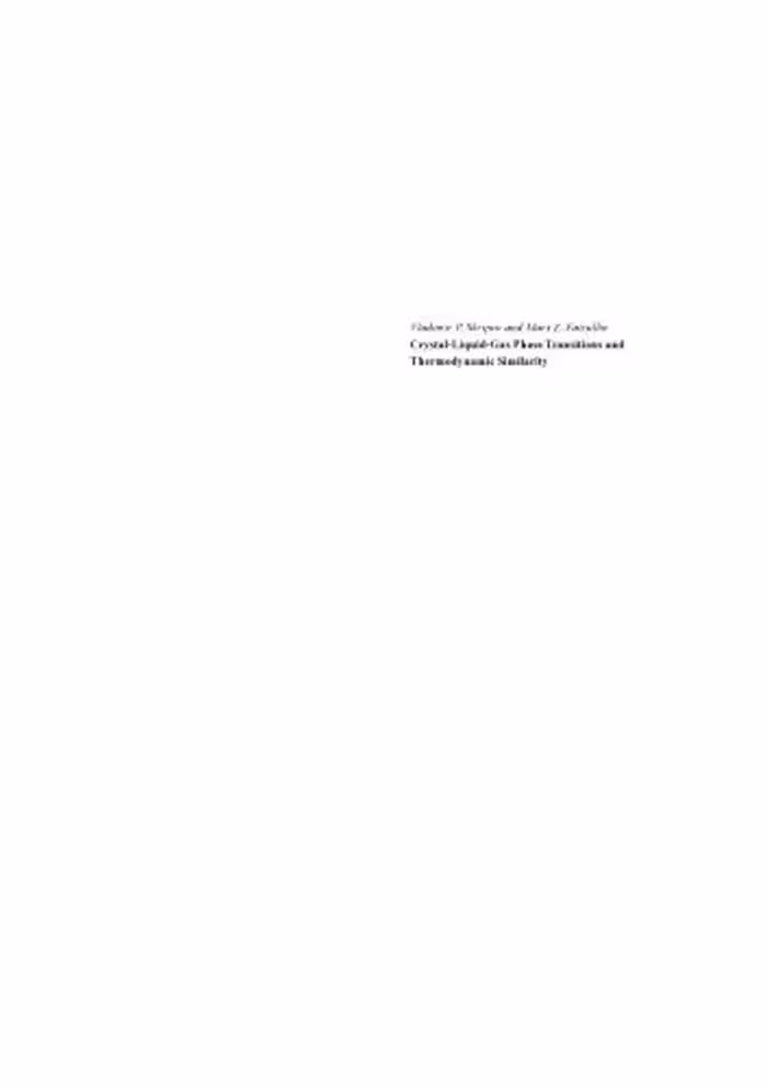 خرید و دانلود نسخه کامل کتاب Crystal-Liquid-Gas Phase Transitions and Thermodynamic Similarity