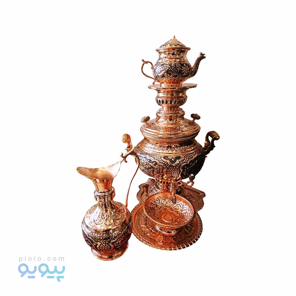 سرویس کامل سماور برنجی 5 پارچه