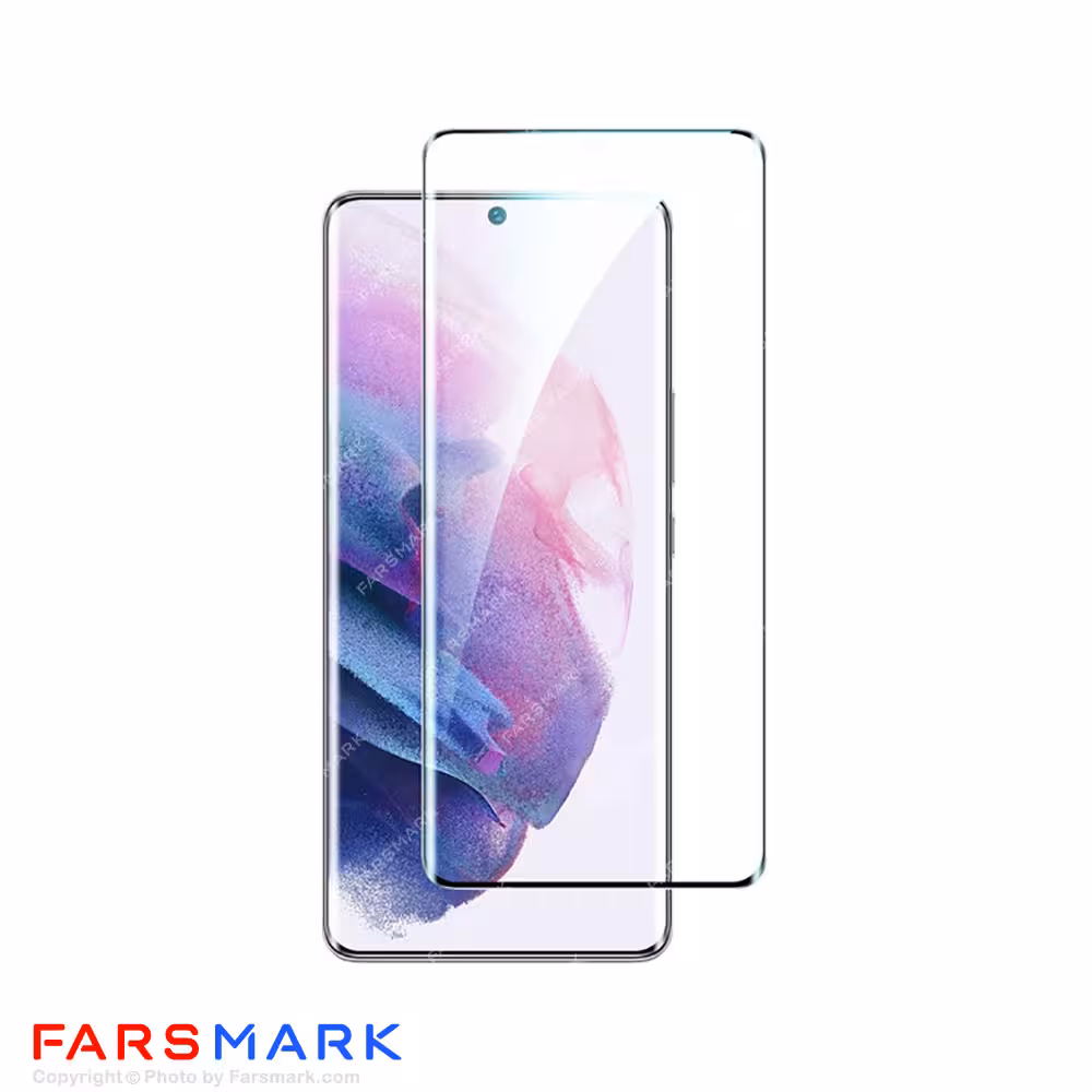 گلس فول چسب خمیده سامسونگ Samsung Galaxy S21 Ultra 5G شفاف