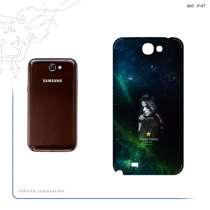 برچسب پوششی ماهوت مدل Selena Gomez مناسب برای گوشی موبایل سامسونگ Galaxy Note 2