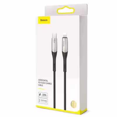 کابل تبدیل USB-C به لایتنینگ باسئوس مدل Horizontal طول 1 متر