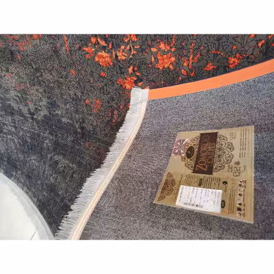 فرش ماشینی زمرد مشهد طرح افشان مدل پتینه