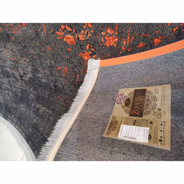 فرش ماشینی زمرد مشهد طرح افشان مدل پتینه