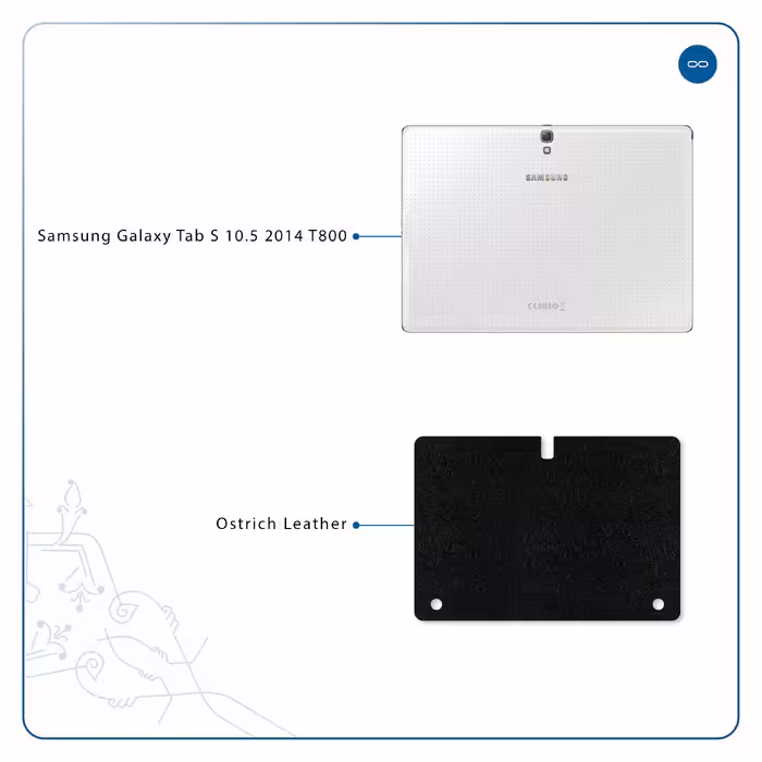 برچسب پوششی ماهوت مدل Ostrich-Leather مناسب برای تبلت سامسونگ Galaxy Tab S 10.5 2014 T800