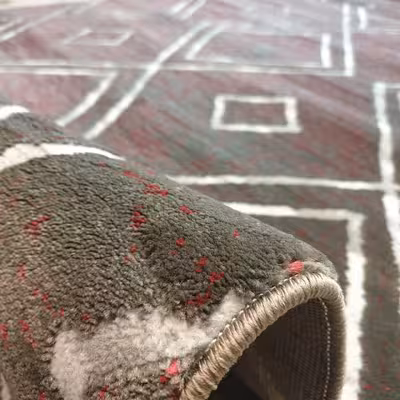 فرش ماشینی ساوین طرح 8019 زمینه دودی