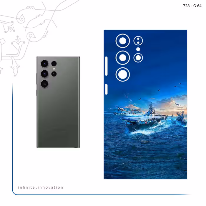 برچسب پوششی ماهوت مدل Warship مناسب برای گوشی موبایل سامسونگ Galaxy S23 Ultra