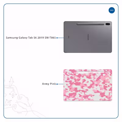 برچسب پوششی ماهوت مدل Army-Pink مناسب برای تبلت سامسونگ Galaxy Tab S6 2019 SM-T865