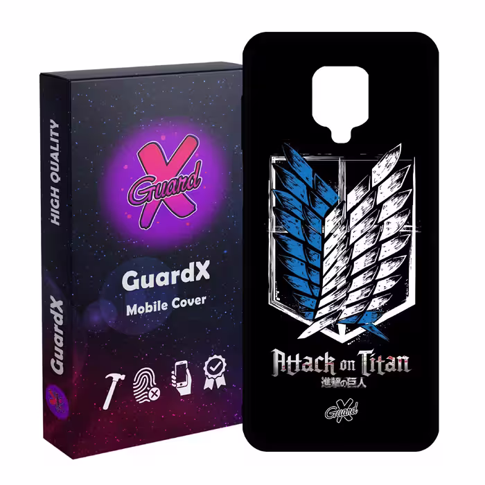 کاور گارد ایکس طرح Attack on Titan Anime مدل Glass10448 مناسب برای گوشی موبایل شیائومی Redmi Note9 Pro/Note 9 Pro Max/Redmi Note 9S/MI Poco M2 Pro